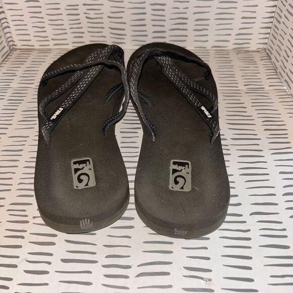 Teva Gray Olowahu Womens‎ Mush Flip Flop Sandals Slides Size 9 Beach Festival - Picture 6 of 9